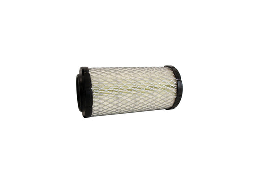 A cylindrical replacement filter cartridge with a black PU top and bottom caps, and a grey metal mesh, shown on a plain white background.