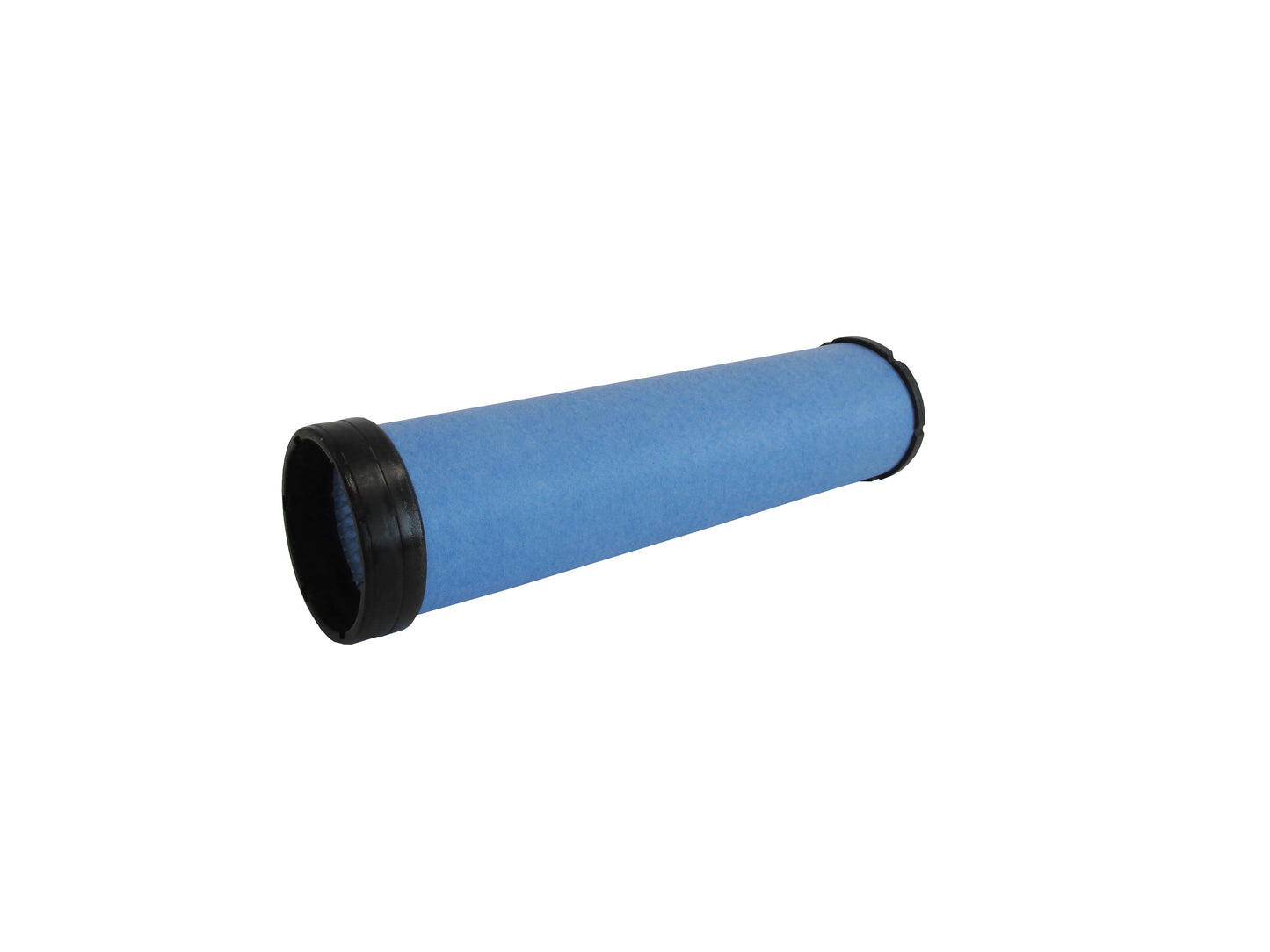 A cylindrical replacement filter cartridge on its side, with a black PU top and bottom caps, shown on a plain white background.