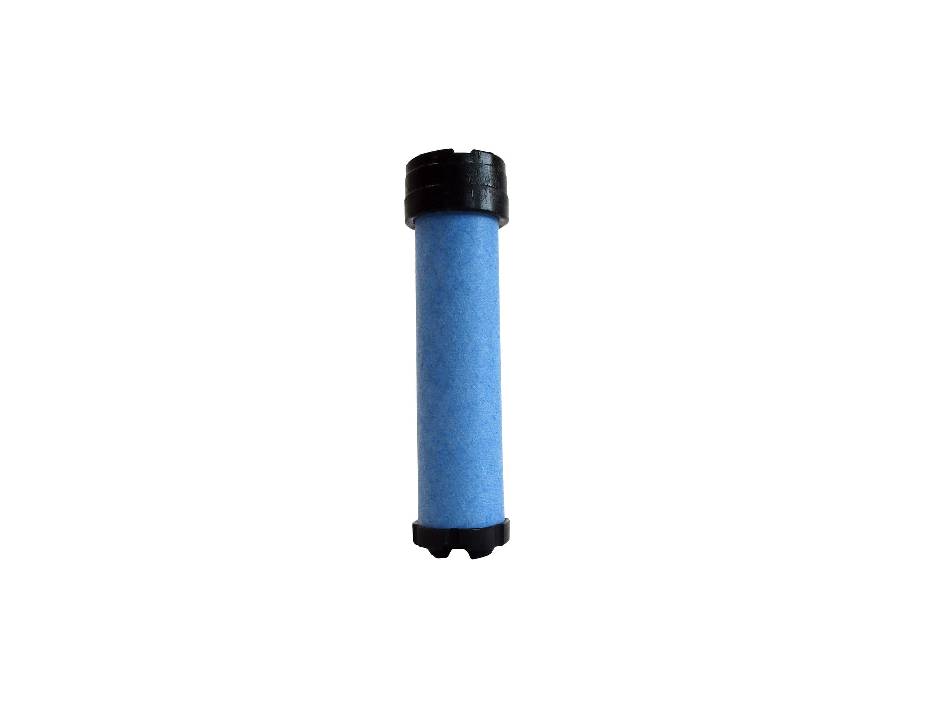 A cylindrical replacement filter cartridge, with a black PU top and bottom caps, shown on a plain white background.