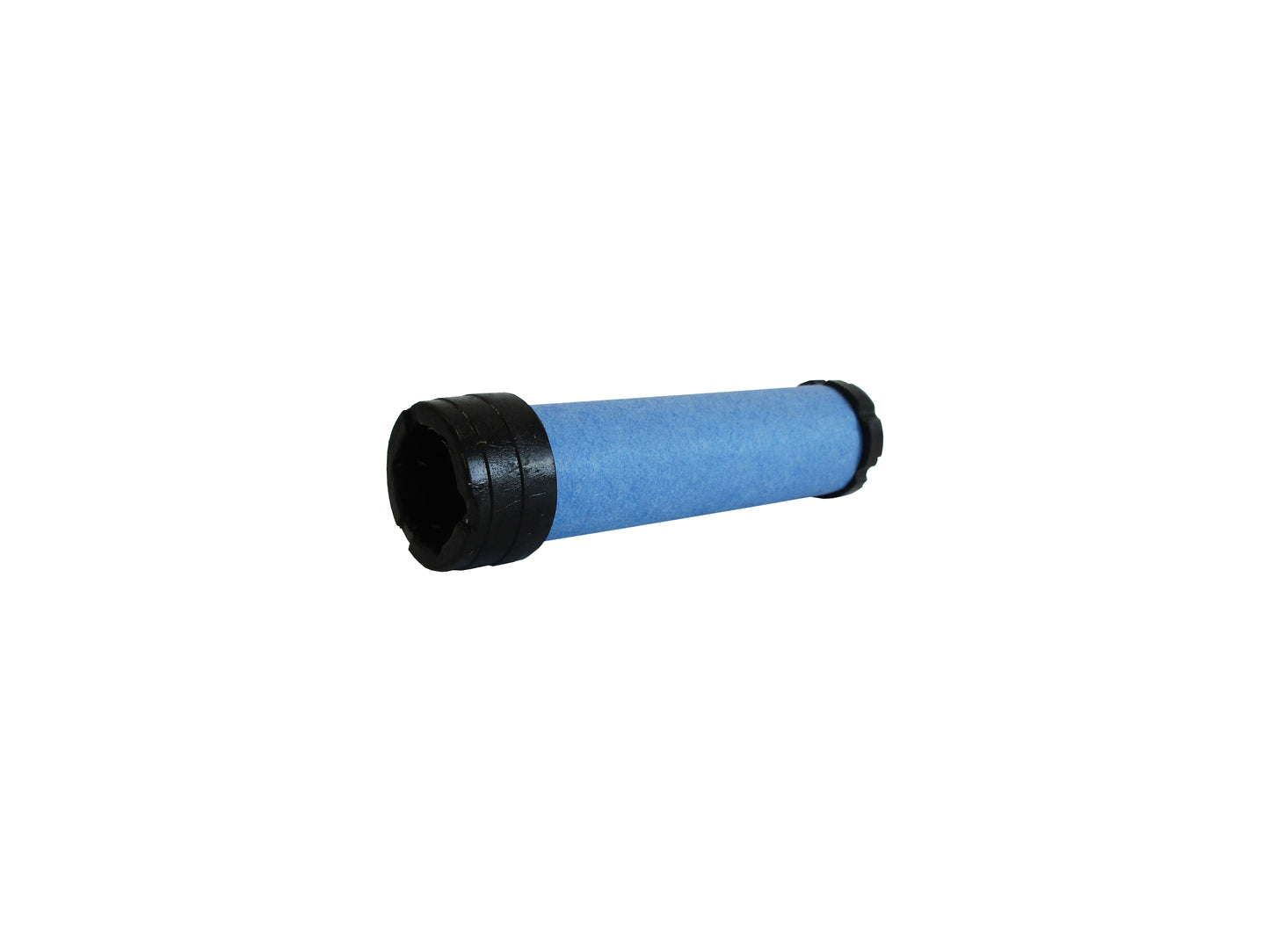 A cylindrical replacement filter cartridge on its side, with a black PU top and bottom caps, shown on a plain white background.