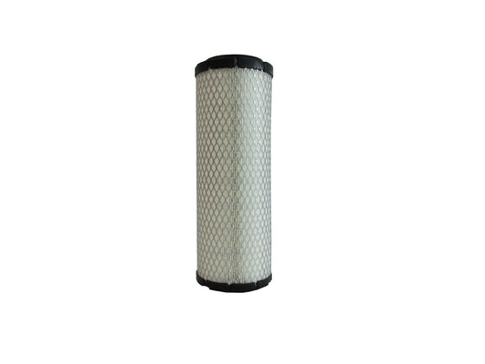 A cylindrical replacement filter cartridge with a black PU top and bottom caps, and a grey metal mesh, shown on a plain white background.