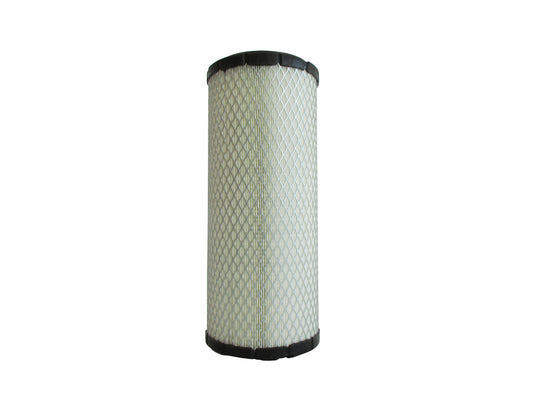 A cylindrical replacement filter cartridge with a black PU top and bottom caps, and a grey metal mesh, shown on a plain white background.