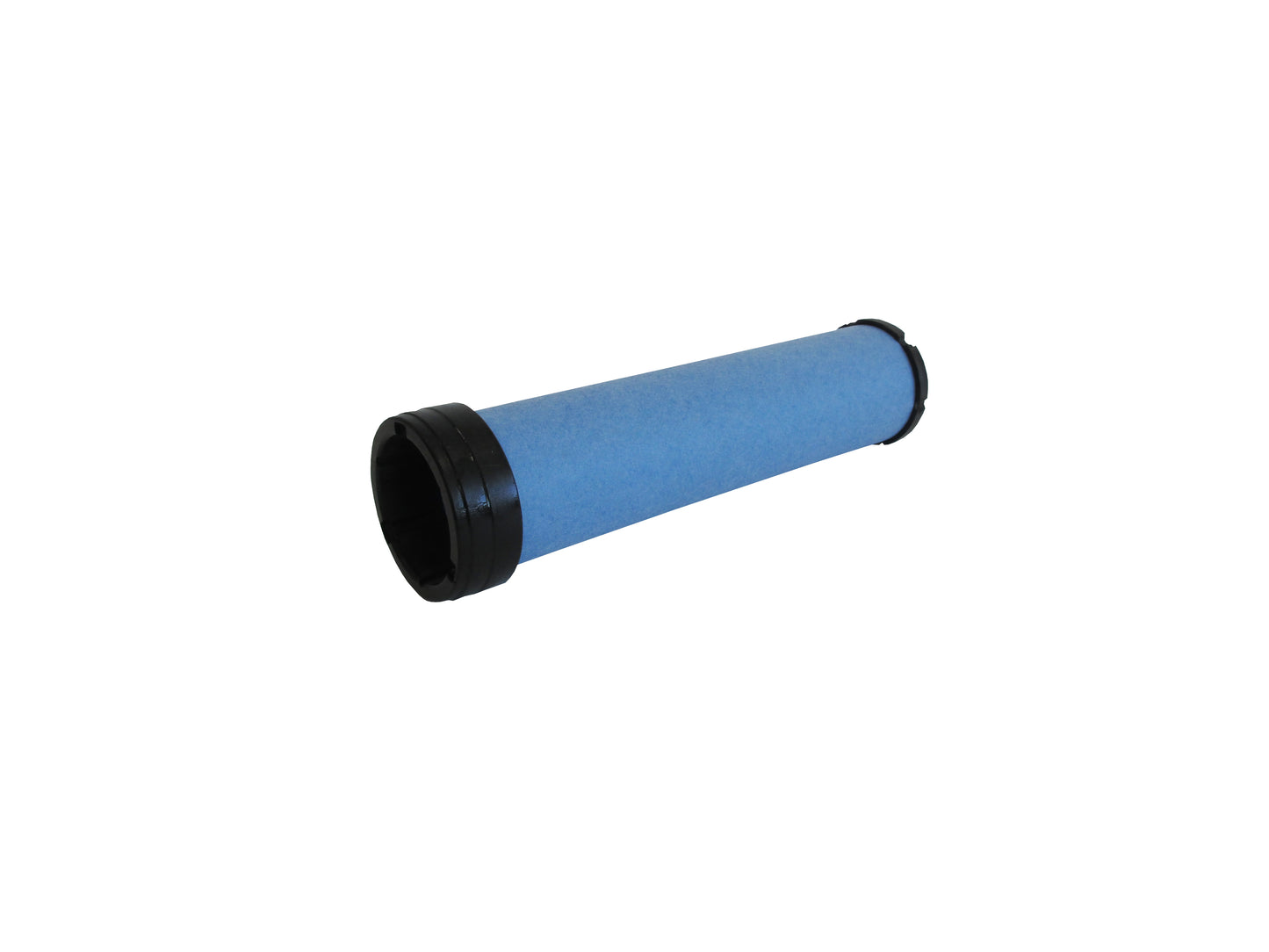 A cylindrical replacement filter cartridge on its side, with a black PU top and bottom caps, shown on a plain white background.