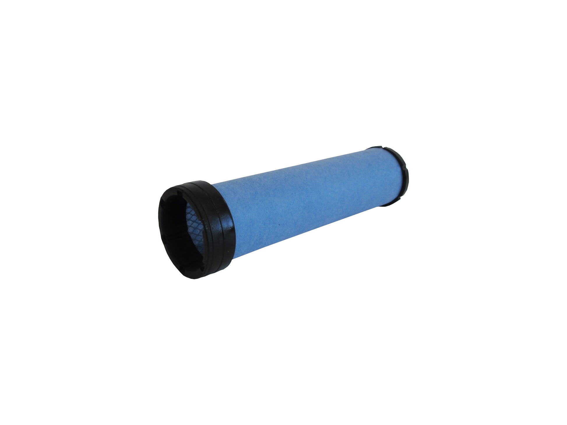 A cylindrical replacement filter cartridge on its side, with a black PU top and bottom caps, shown on a plain white background.